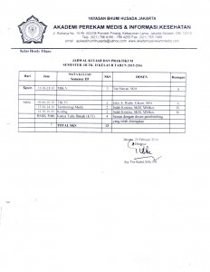 JADWAL SEMESTER IV KELAS B003